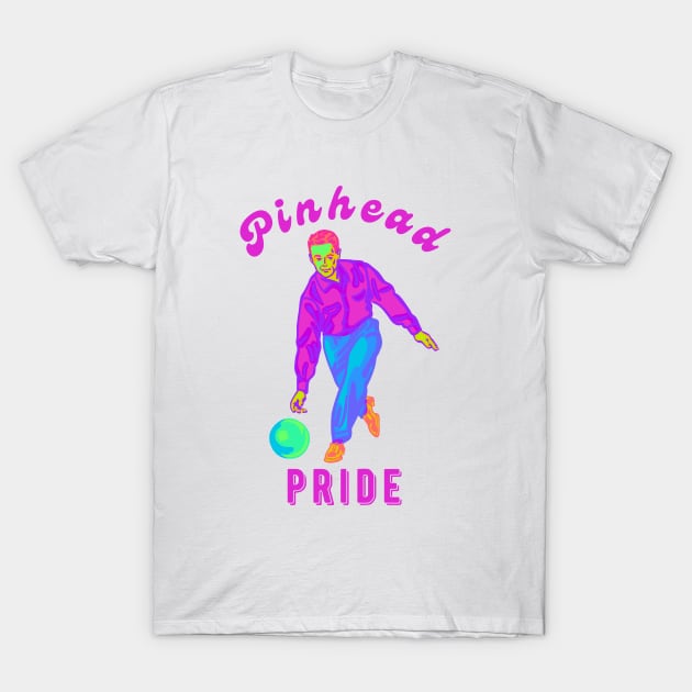 Pinhead Pride Retro Bowler T-Shirt by Slightly Unhinged